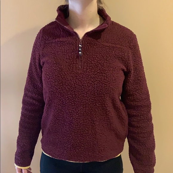 Aeropostale Maroon Sherpa Sweatshirt - Picture 2 of 4